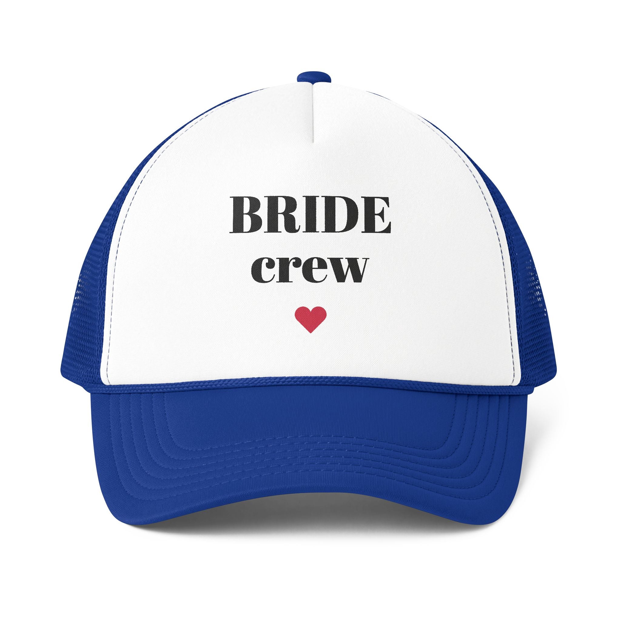 Trucker Cap — BRIDE crew Hat with Heart | Bachelorette Party Accessory