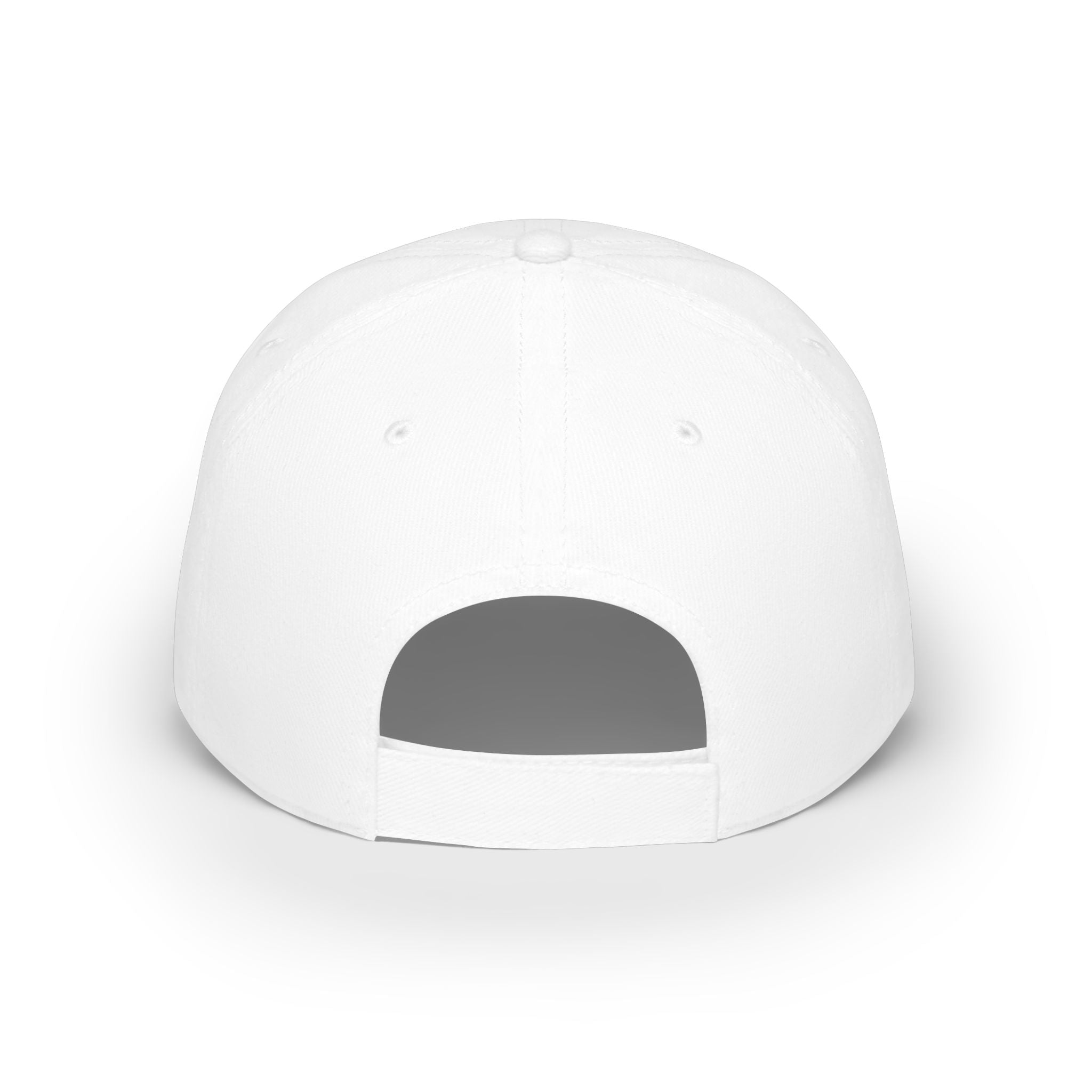 Peace Embroidered Baseball Cap — Low Profile White Hat