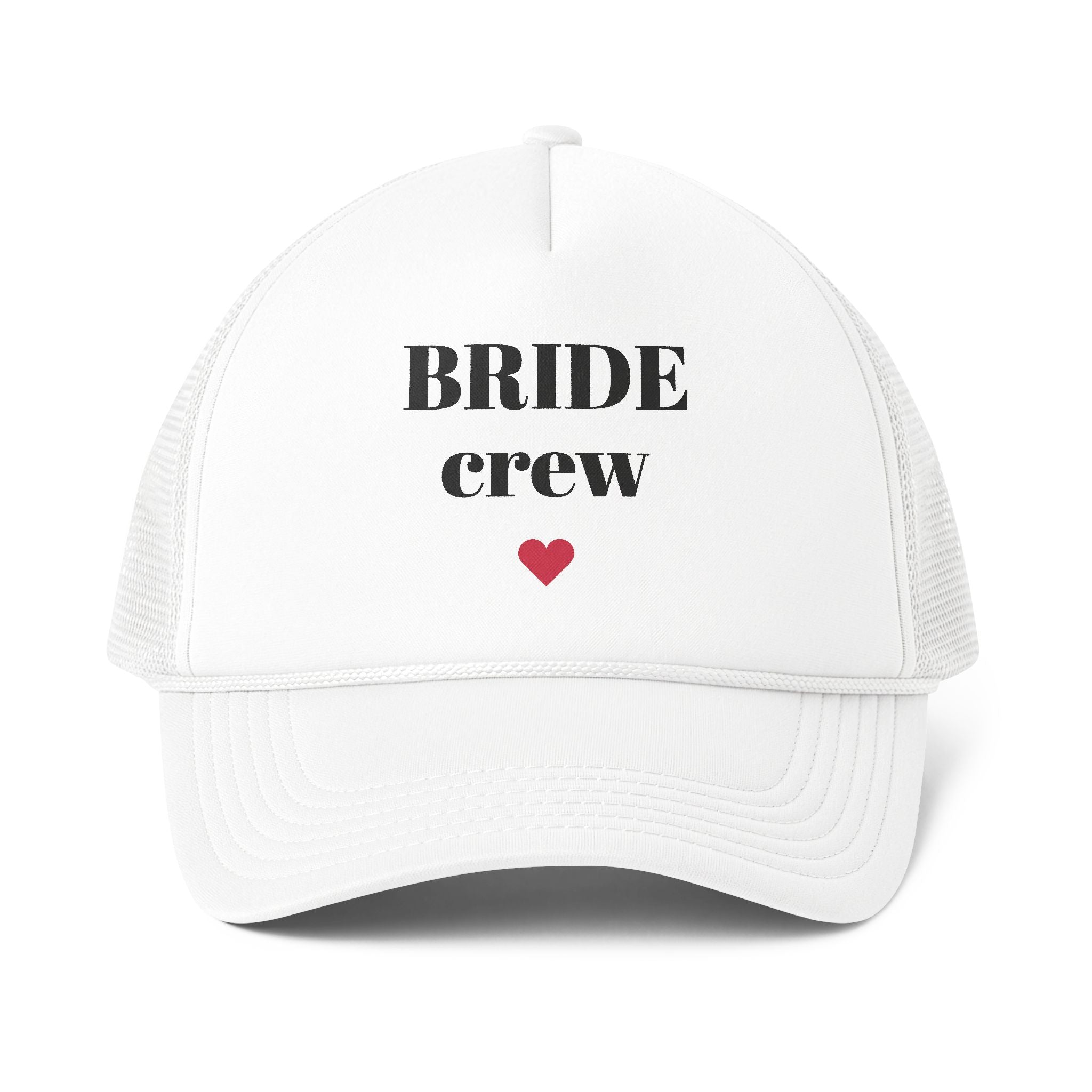 Trucker Cap — BRIDE crew Hat with Heart | Bachelorette Party Accessory