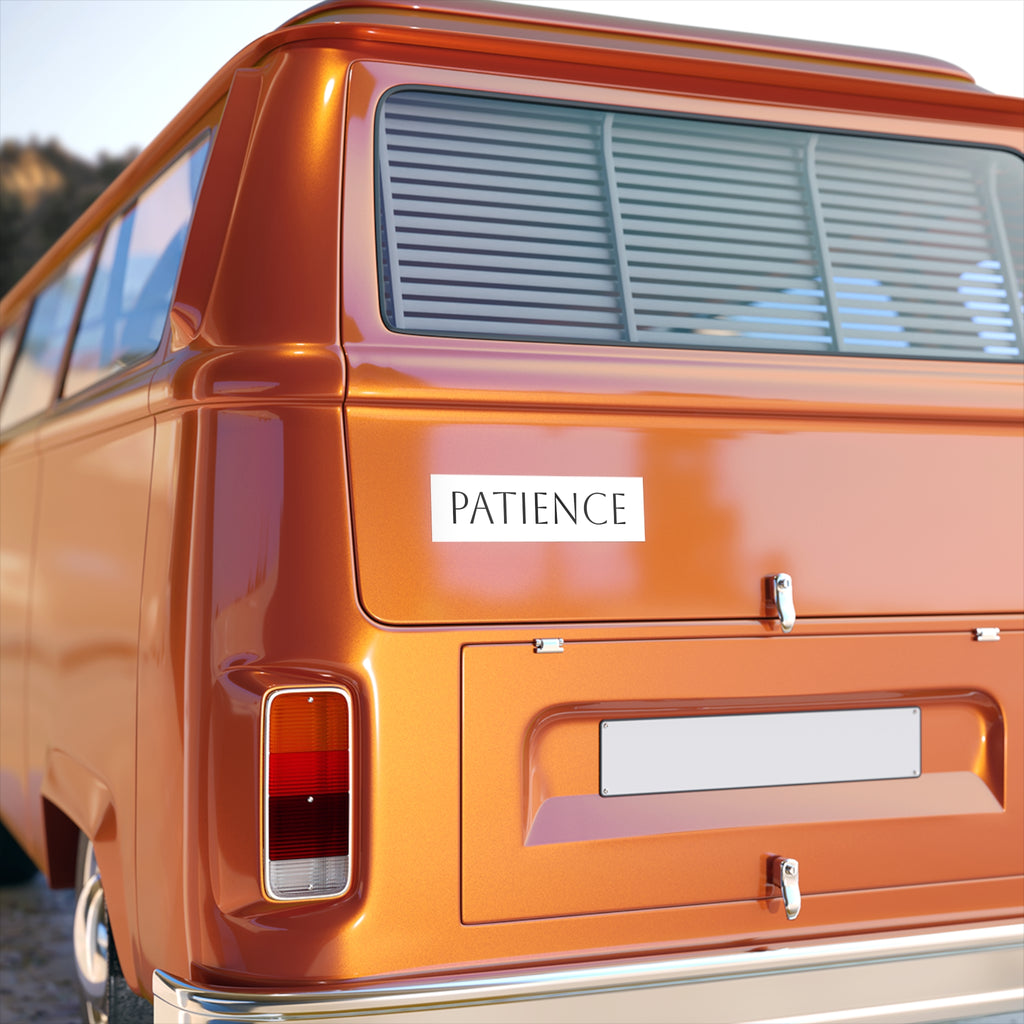 Patience Bumper Sticker – Minimalist Script Decal