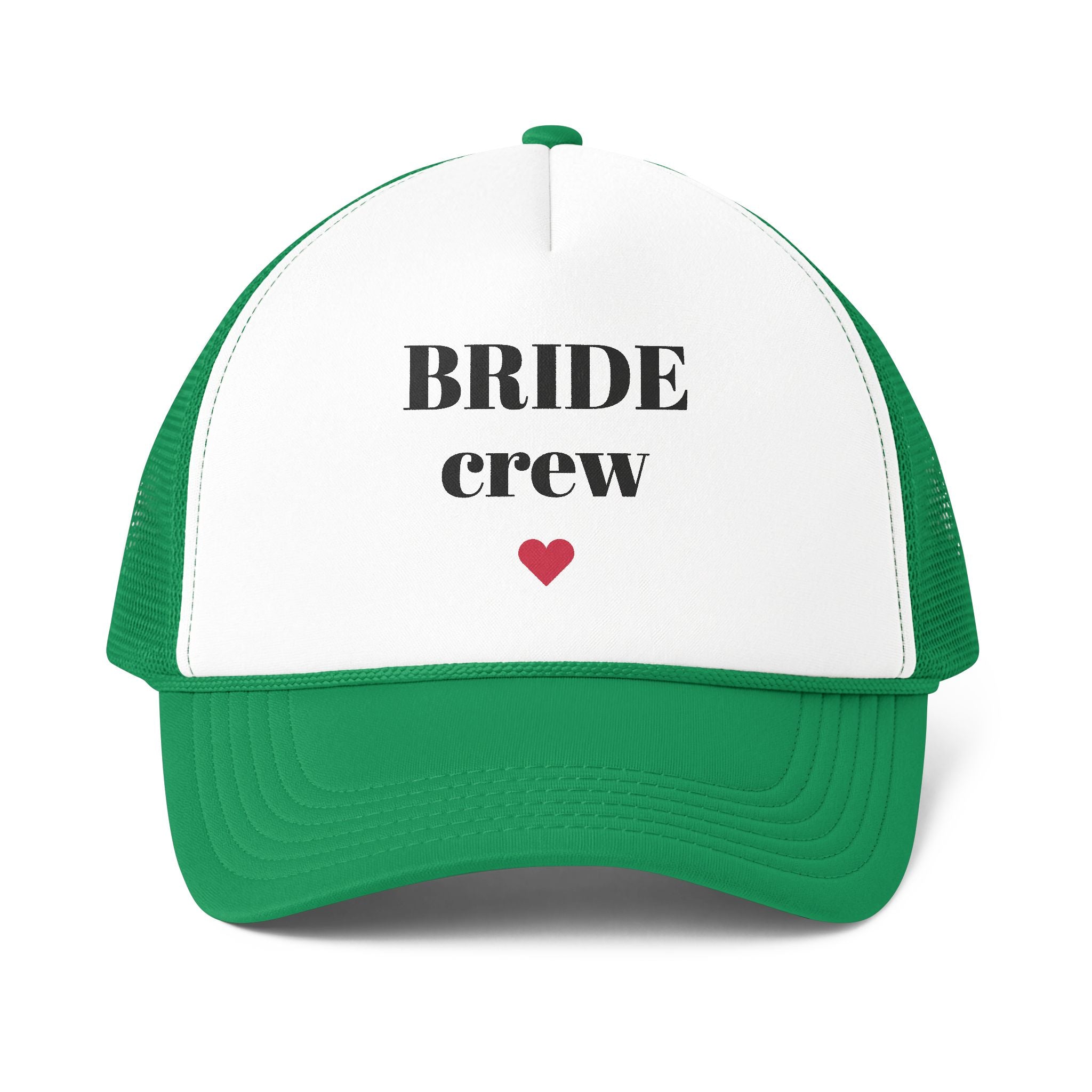 Trucker Cap — BRIDE crew Hat with Heart | Bachelorette Party Accessory