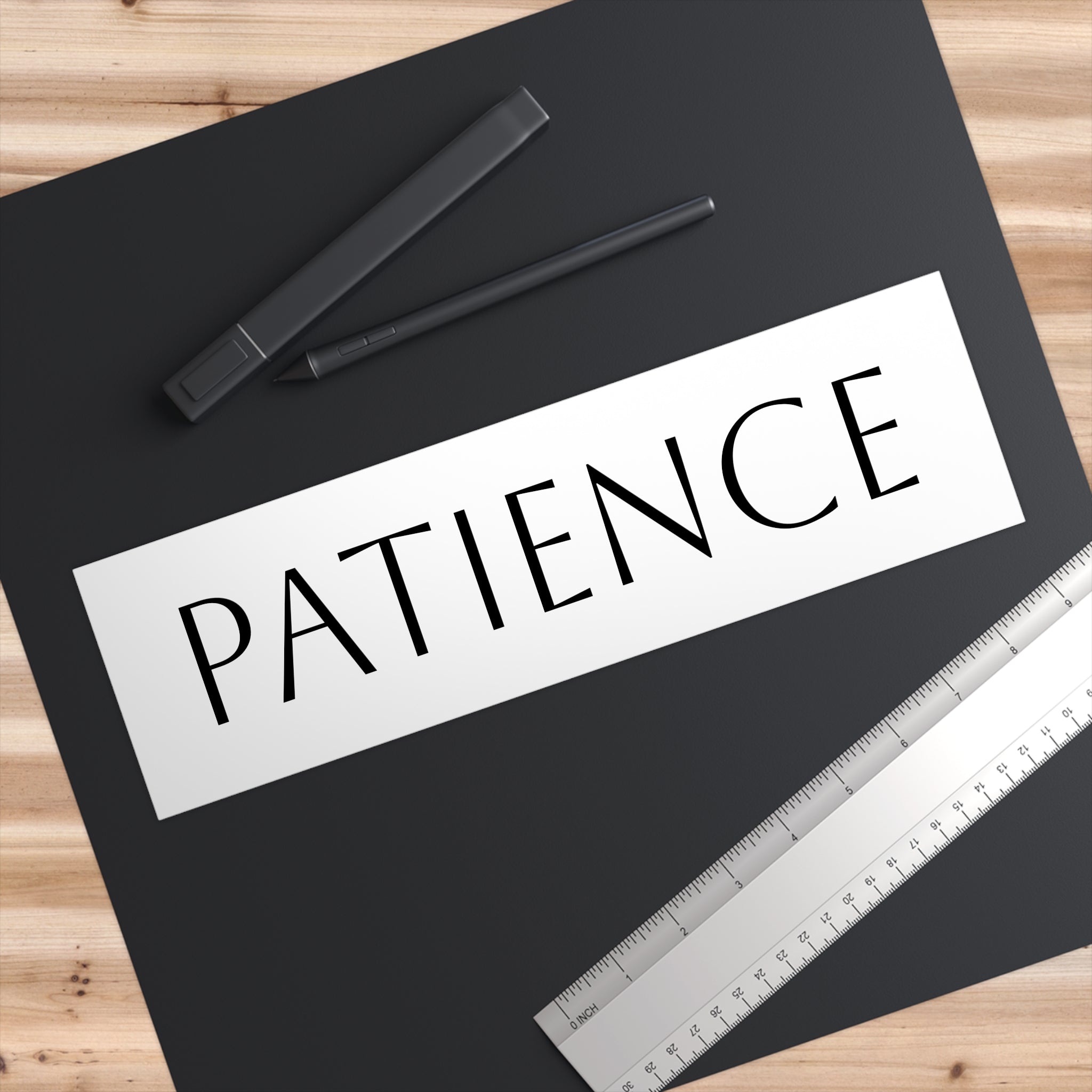 Patience Bumper Sticker – Minimalist Script Decal