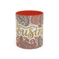 Cousins Paisley Accent Coffee Mug – 11/15oz Ceramic Gift
