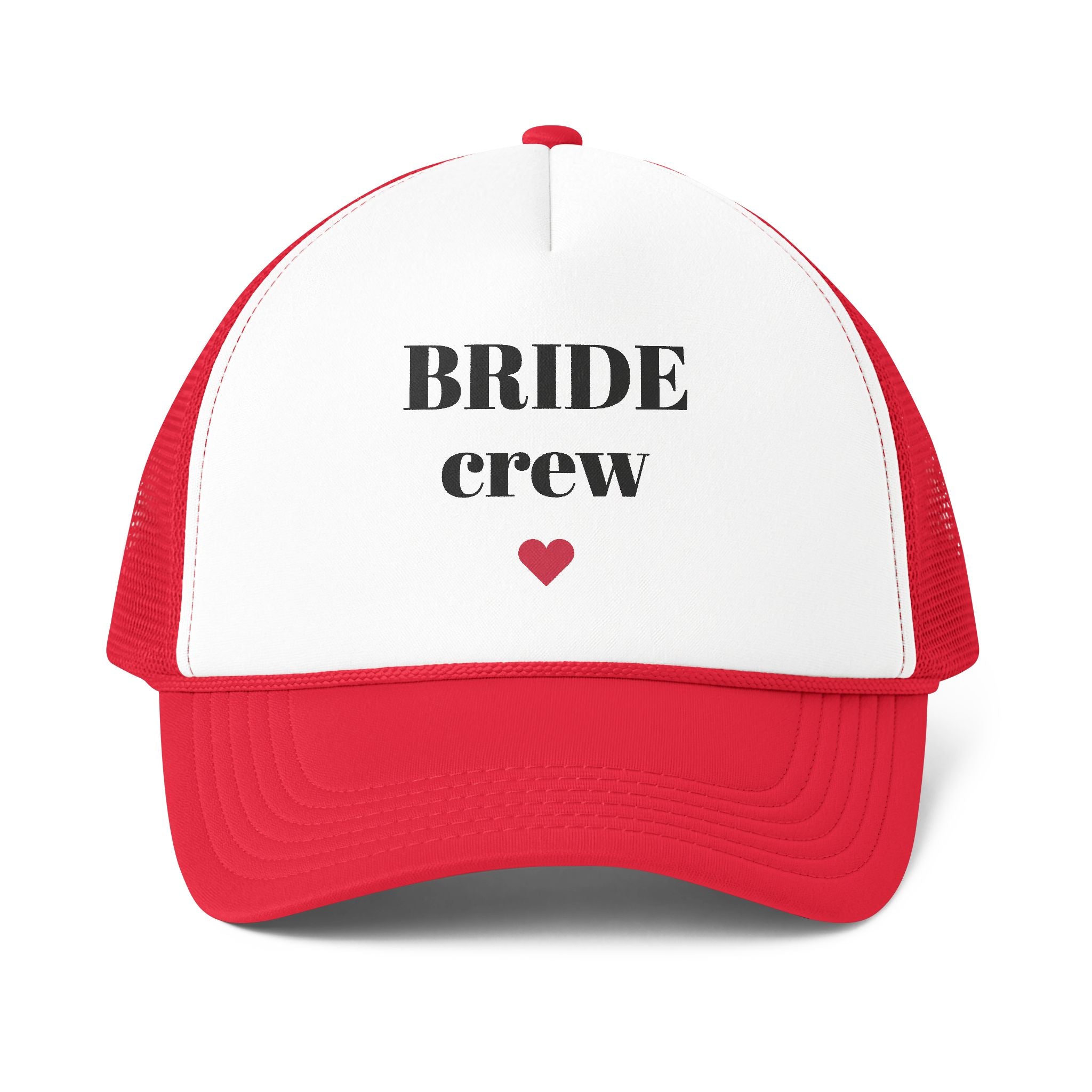 Trucker Cap — BRIDE crew Hat with Heart | Bachelorette Party Accessory