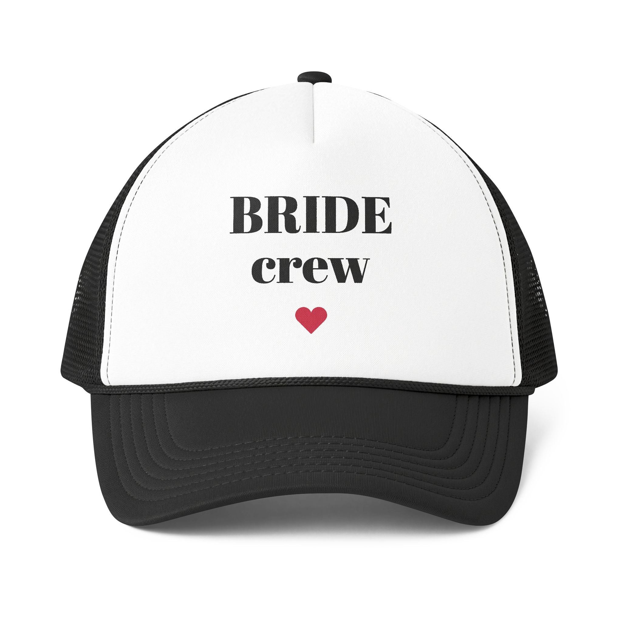 Trucker Cap — BRIDE crew Hat with Heart | Bachelorette Party Accessory